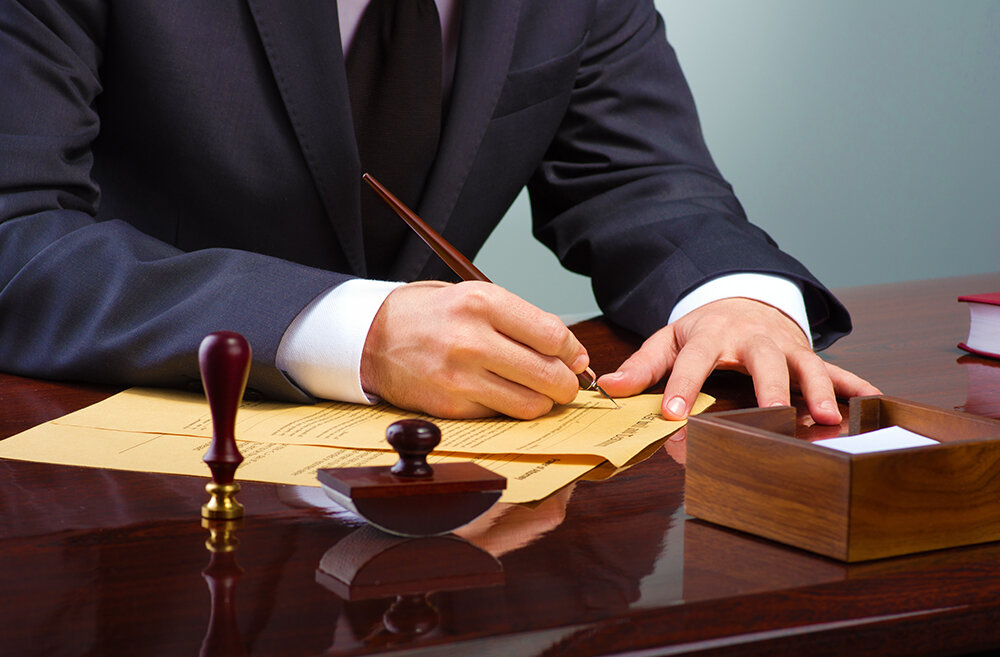 Handschriftliche Unterzeichnung von Dokumenten Vertragsunterzeichnung